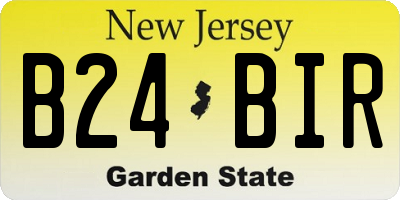 NJ license plate B24BIR