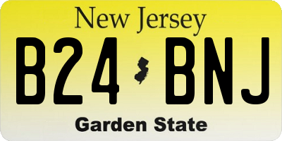 NJ license plate B24BNJ