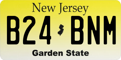 NJ license plate B24BNM