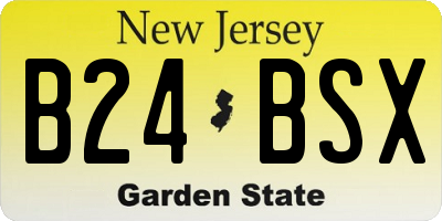 NJ license plate B24BSX