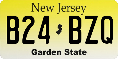 NJ license plate B24BZQ