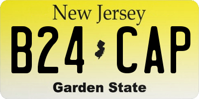 NJ license plate B24CAP