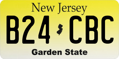 NJ license plate B24CBC