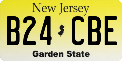 NJ license plate B24CBE