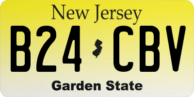 NJ license plate B24CBV