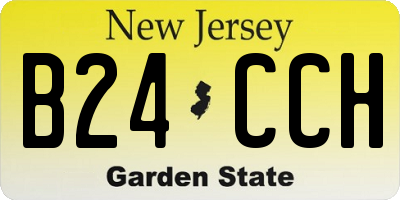 NJ license plate B24CCH