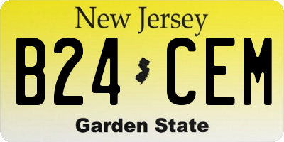 NJ license plate B24CEM