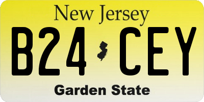 NJ license plate B24CEY