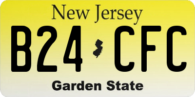 NJ license plate B24CFC