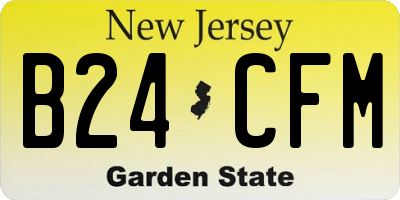 NJ license plate B24CFM