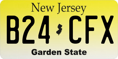 NJ license plate B24CFX