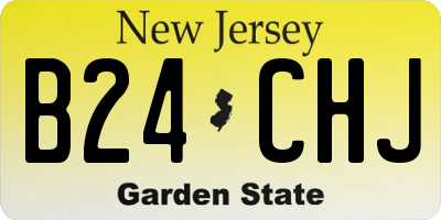 NJ license plate B24CHJ