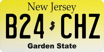 NJ license plate B24CHZ