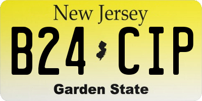 NJ license plate B24CIP