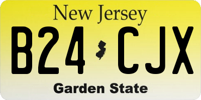 NJ license plate B24CJX
