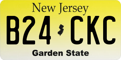 NJ license plate B24CKC