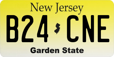 NJ license plate B24CNE
