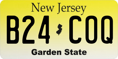 NJ license plate B24COQ