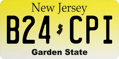 NJ license plate B24CPI
