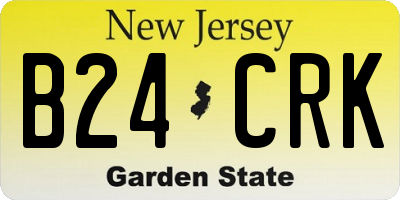 NJ license plate B24CRK