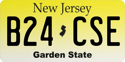 NJ license plate B24CSE