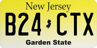 NJ license plate B24CTX