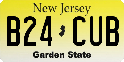 NJ license plate B24CUB