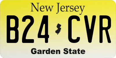 NJ license plate B24CVR