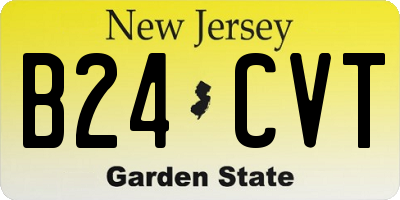 NJ license plate B24CVT