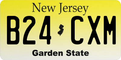 NJ license plate B24CXM