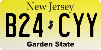 NJ license plate B24CYY