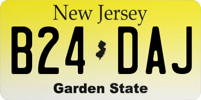 NJ license plate B24DAJ