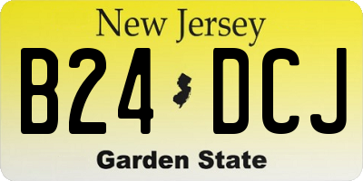 NJ license plate B24DCJ