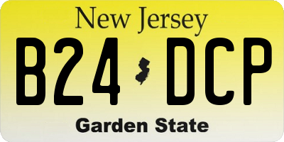 NJ license plate B24DCP
