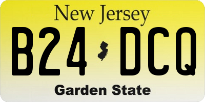 NJ license plate B24DCQ