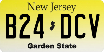 NJ license plate B24DCV