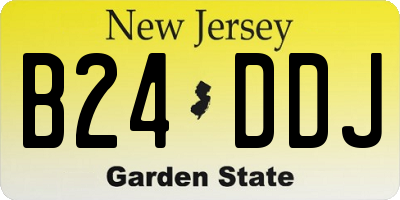 NJ license plate B24DDJ