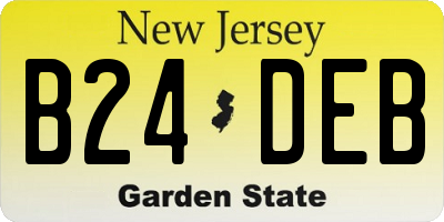 NJ license plate B24DEB