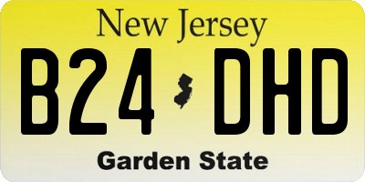 NJ license plate B24DHD