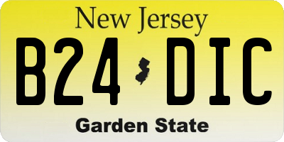 NJ license plate B24DIC