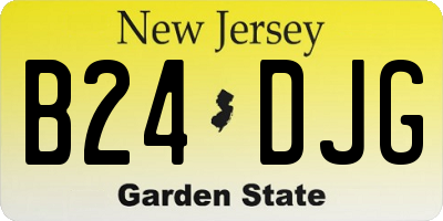 NJ license plate B24DJG