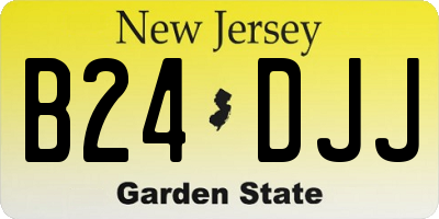 NJ license plate B24DJJ
