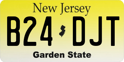 NJ license plate B24DJT