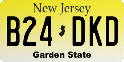NJ license plate B24DKD