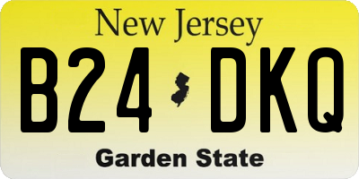 NJ license plate B24DKQ