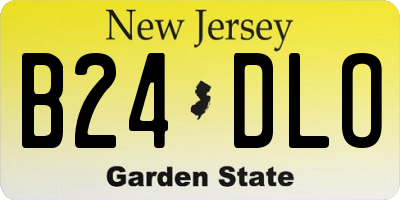 NJ license plate B24DLO