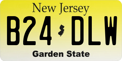 NJ license plate B24DLW