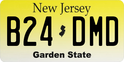 NJ license plate B24DMD