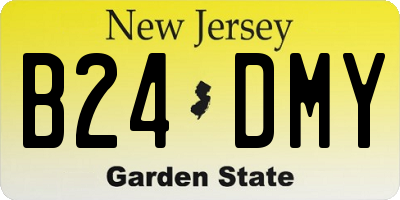 NJ license plate B24DMY