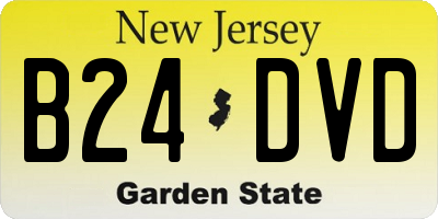 NJ license plate B24DVD